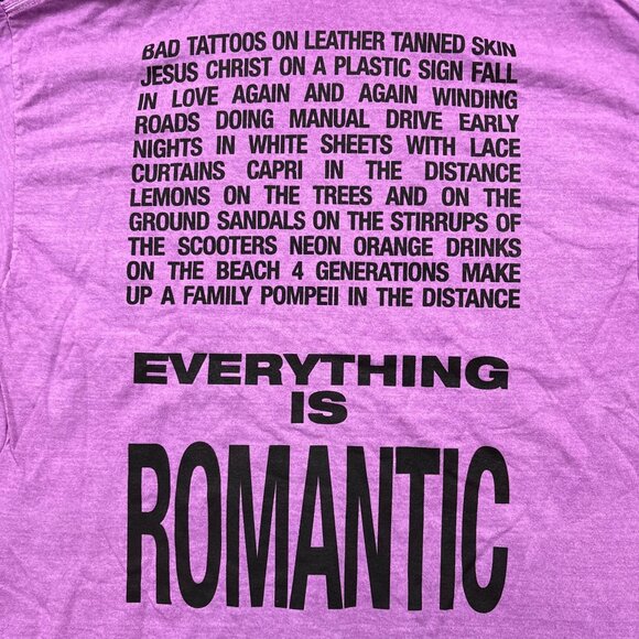 CharliXCX Everything is Romantic Lyrics UO Exclusive T-Shirt Size Large - Picture 2 of 4